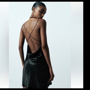 ZARA…satin dress jewelry